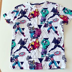 NWOT Reserved Marvel Boy's Short Sleeve White T-shirt Size 140cm